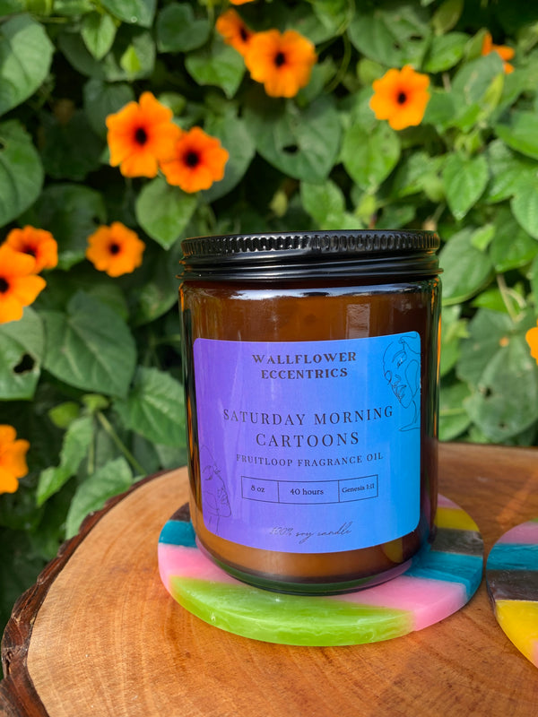 Saturday Morning Cartoons Wood Wick 8oz Candle