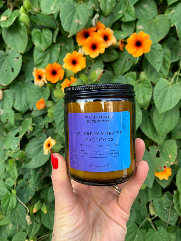 Saturday Morning Cartoons Wood Wick 8oz Candle